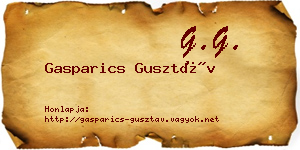 Gasparics Gusztáv névjegykártya